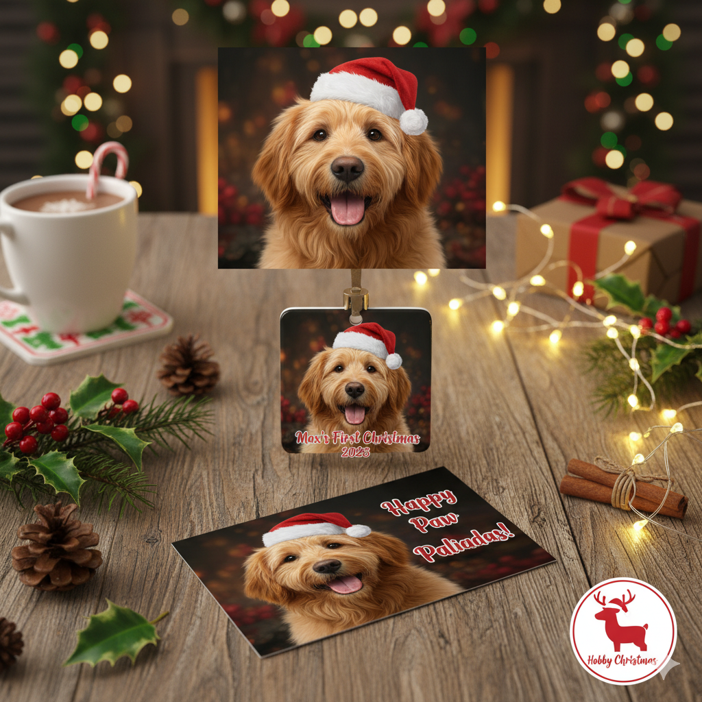 🎅 The 'Santa Paws' Portrait: Personalized Holiday Pet Art